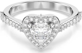 Swarovski Una Angelic Heart Ring, Size 58