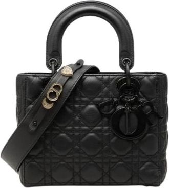 Dior Pre-owned Lady Dior - Dames - Vintage Handtas - Zwart - ONE Size - Vintage
