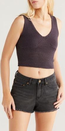Billabong Cade Open Stitch Sweater Tank in Black Sands at Nordstrom Rack, Size X-Small