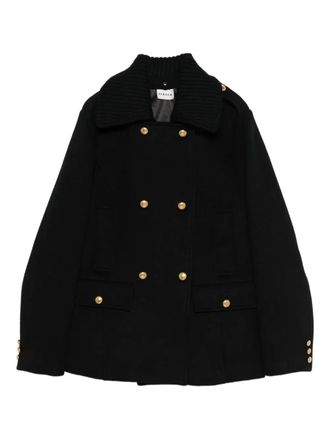 P.A.R.O.S.H. ribbed-collar jacket - women - Wool - M - Black