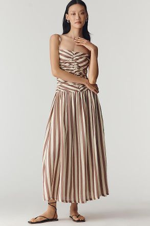 Tach Clothing Nina Cotton Ruched Midi Dress