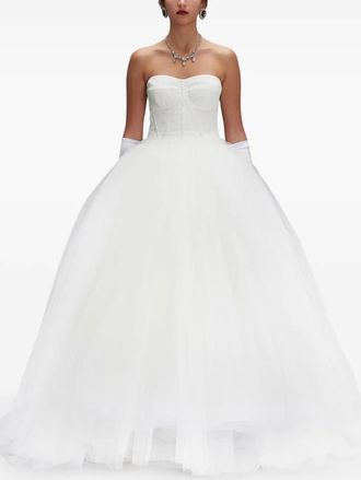 Dolce & Gabbana off-shoulder bridal dress - Bianco