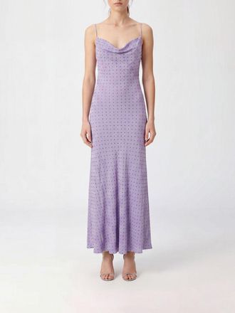 Pinko Abito Farro in crepe de chine e strass