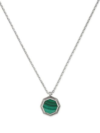 Emanuele Bicocchi malachite-pendant necklace - unisex - Malachite/Sterling Silver - One Size