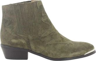 Toral Shoes Groene Sonia Metal Damesschoenen - Dames - Enkellaarsjes - Groen - 37 EU - Schoenen