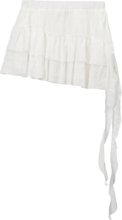 Tout à Coup Minigonna con ruches - Bianco