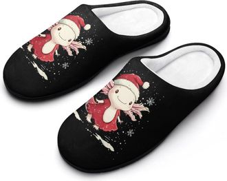 Generic Christmas Axolotl Mens Slippers Comfortable And Non-slip Cotton Slipper Shoe for House