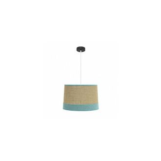 Fabrilamp Colgante Serie Tietar De Saco Con Ribete En Turquesa Fabrilamp