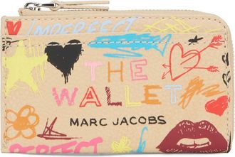Marc Jacobs The Punk Scribble Top Zip Multi Wallet - Dames - Portefeuilles - Veelkleurig - ONE Size - Leer - Accessoires