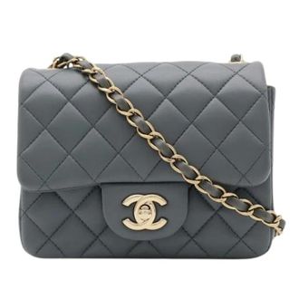 Chanel Pre-owned Vintage Cross Body Bag - Dames - Pre-owned - Grijs - Maat: ONE Size Leer