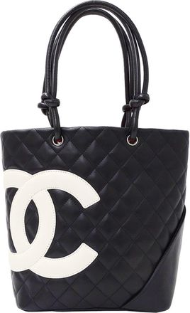 Chanel Black Leather Tote Bag (Pre-Owned)