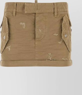 Dsquared2 canvas mini skirt