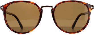 Persol Oval Havana Brown Polarised Sunglasses