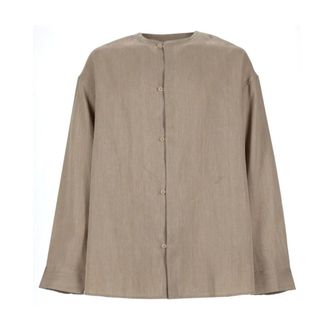 Jacquemus Jassen, Heren, Beige, L, Linnen, Pastro Buttoned Shirt