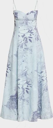 SIMKHAI Rudie Floral Bustier Maxi Dress