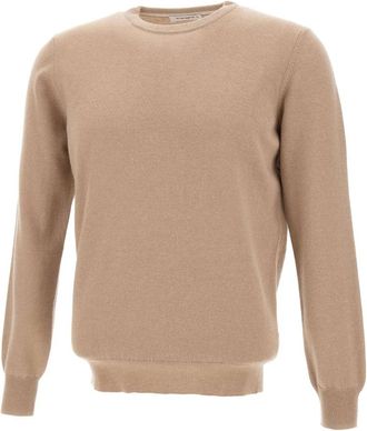 KANGRA Trui met ronde hals - Heren - Ronde hals truien - Beige - 2XL - Wol - Truien & Vesten