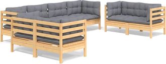 vidaXL 8pcs Garden Lounge Set Con Alfiler De Ni&ntilde;os