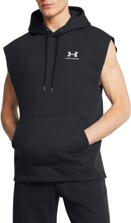 Under Armour Icon Fleece Sleeveless Hoodie in Black at Nordstrom, Size Xx-Large