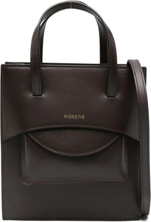 Hidesins Bruin Leren Mini Flap Tas - Dames - Handtassen - Bruin - ONE Size - Tassen