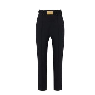 Elisabetta Franchi Cropped Trousers, female, Black, Size: XL Cropped Trousers