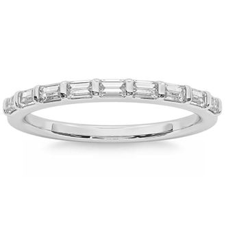 Pompeii3 1/3Ct Baguette Cut Wedding Ring Anniversary Band 14k Gold Lab Grown