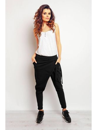 OEM Pantalones Deportivos Negros De Estilo Urbano Con Tiro Bajo, Talla L/xl