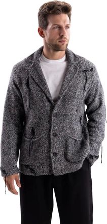 ATOMOFACTORY Atomofactory - Maglia Cardigan - Heren - Truien - Grijs - Maat: M Katoen