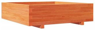 vidaXL Garden Planter Wax Brown 90x90x26.5 cm Solid Wood Pine Vidaxl