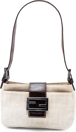 Fendi Pre-owned Womens Zucca Canvas Shoulder Bag - Ivory Textile - One Size
