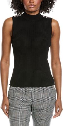 Elie Tahari Mock Neck Rib Top