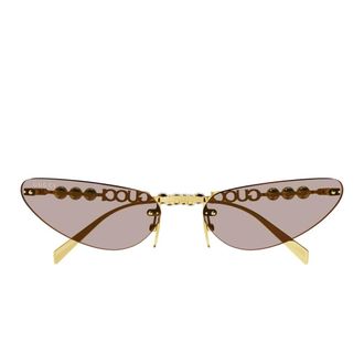 Gucci Cat-eye Sunglasses - unisex - Gucci - Sunglasses - Yellow - 63 MM - Accessories