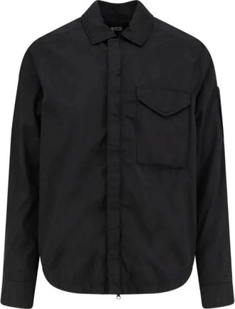 C.P. Company Chrome-R Zipped Lens Overshirt - Heren - Zomerjassen - Zwart - M - Jassen