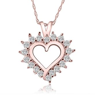 Pompeii3 1/2Ct Diamond Petite Diamond Pendant Necklace in 14k White, Yellow, or Rose Gold