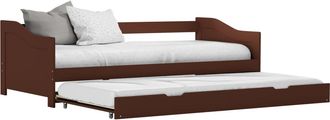 vidaXL Vidaxl - Estructura Sof&aacute; Cama Extra&iacute;ble Sin Colch&oacute;n Marr&oacute;n 90x200cm