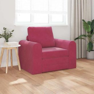 vidaXL Divano letto Rosso vino 98 x 71 x 83 cm Velluto - Vidaxl