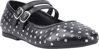 Hush Puppies Nixie Leather WoMens Black Shoes - Size UK 8