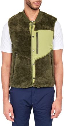 Brooklyn Brigade Solid Fuzzy Vest in Green at Nordstrom, Size Xx-Large