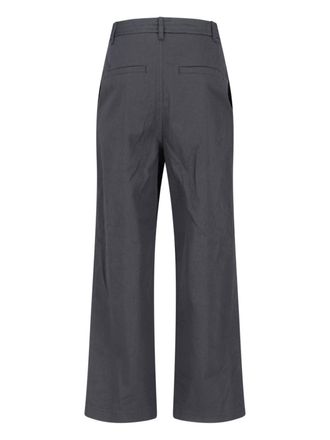 Low Classic Womens Trousers Grey Cotton