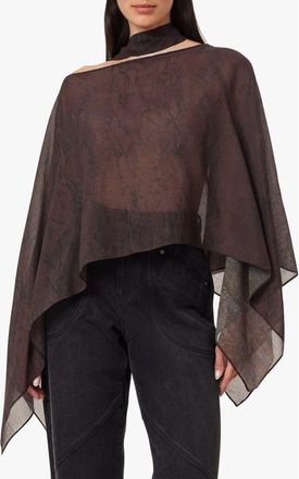 Habitual Snake Print Scarf Top at Nordstrom, Size X-Small