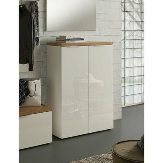 Dmora Zapatero Dublinon, Mueble Para 21 Pares, 22 Estantes Made In Italy, 24 Compartimentos, 80x34x115h Cm Blanco Brillante