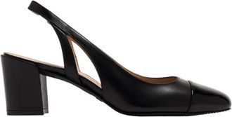 Stuart Weitzman Sleek 50 Leather Slingback Pumps, Brand Size 37 ( US Size 6.5 )