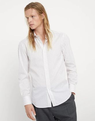 Brunello Cucinelli Purple Cotton Mens Shirt