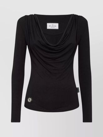Philipp Plein fitted cowl neck long sleeve sweater
