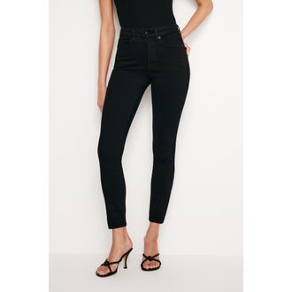 Good American Womens Good Legs Crop | Black, Size 18 Plus | Good American by Khlo&Egrave; Kardashian