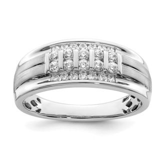 Diamond2Deal 10k Gold Lab Grown Diamond Wedding Band Ring 1/2Ct Clarity- VS Color- G-H