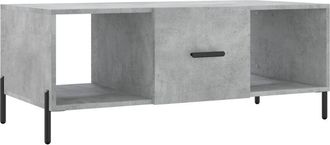 vidaXL Vidaxl - Mesa de centro madera contrachapada gris hormigón 102x50x40 cm