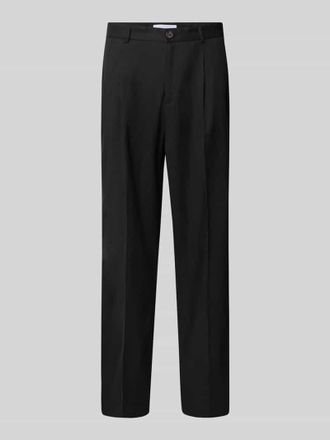 Les Deux Stoffhose mit Bundfalten Modell Randall in Black, Gr&ouml;&szlig;e 33