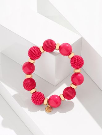 Talbots Martha Stretch Bracelet - Raspberry/Gold - 001 Talbots