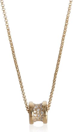 Bulgari Pre-Owned BVLGARI Yellow Gold Diamond B.zero1 Necklace