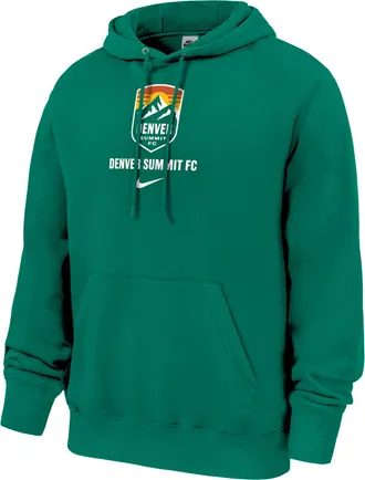 Nike Denver Summit Club Fleece Nike Mens NWSL Pullover Hoodie in Green | M31233DNFC26-LEP